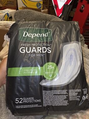 Depend Fresh Protection Guards for Men Briefs - Black & White